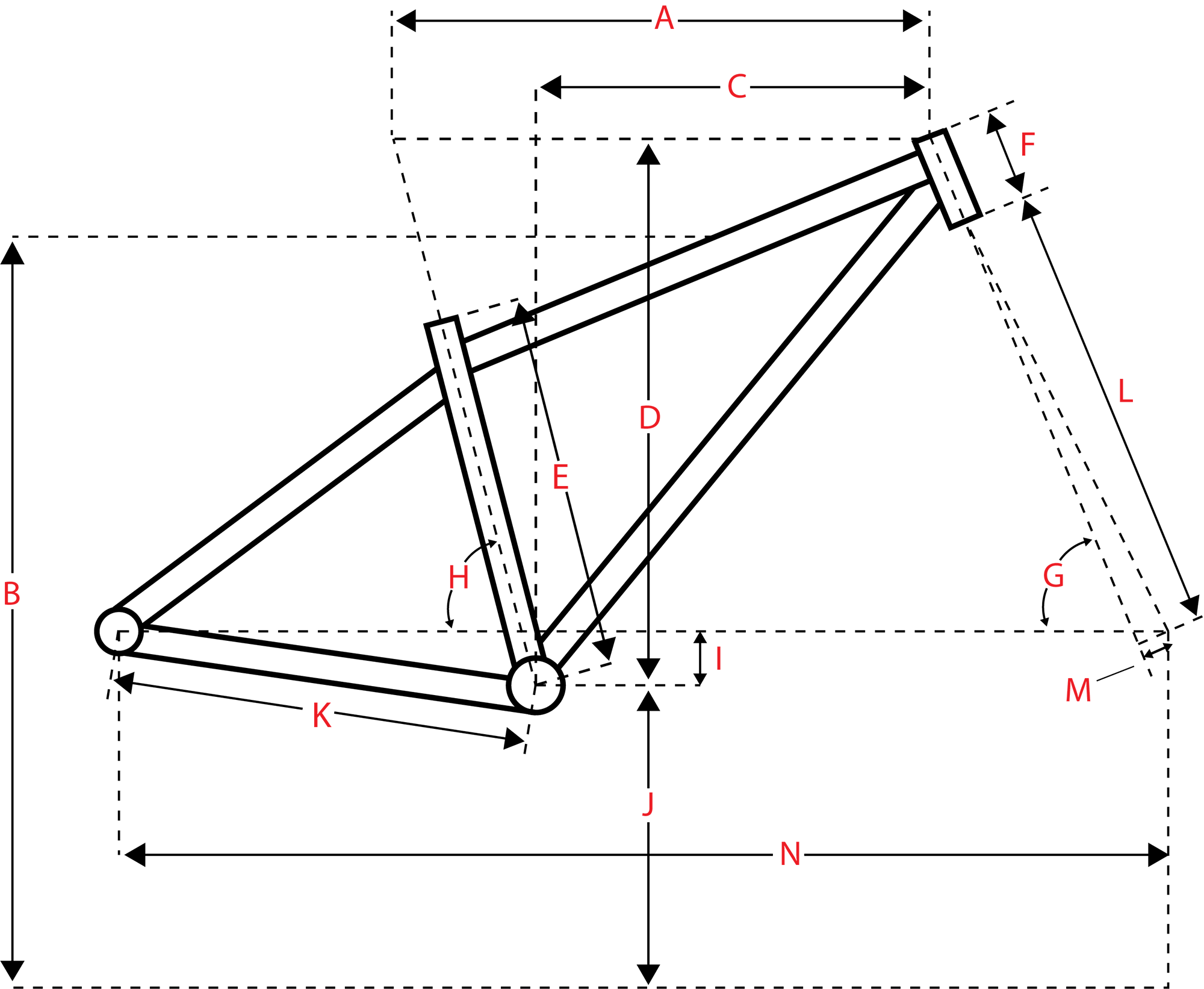 Surly frame geometry diagram
