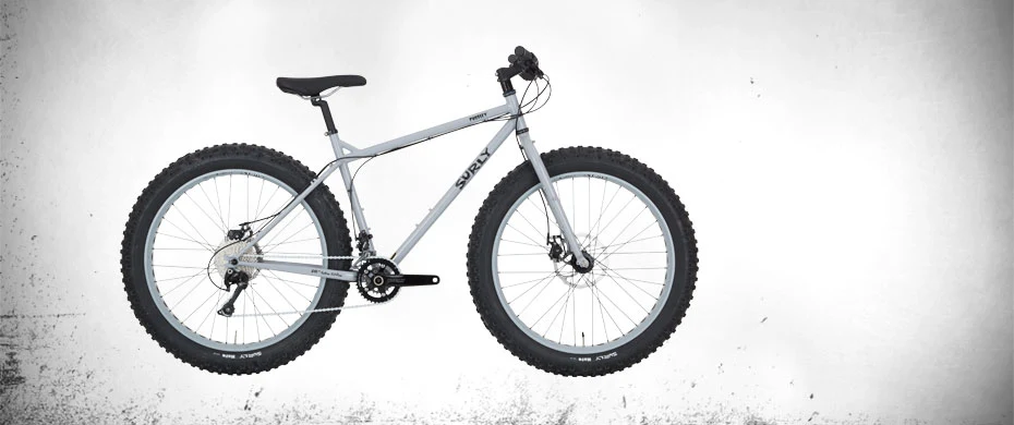 Surly Pugsley fat bike Battleship Gray color side view