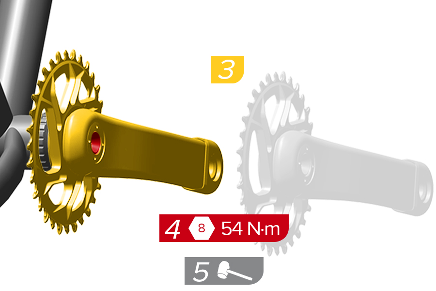 DUB MTB AXS Crankset Installation 3-5